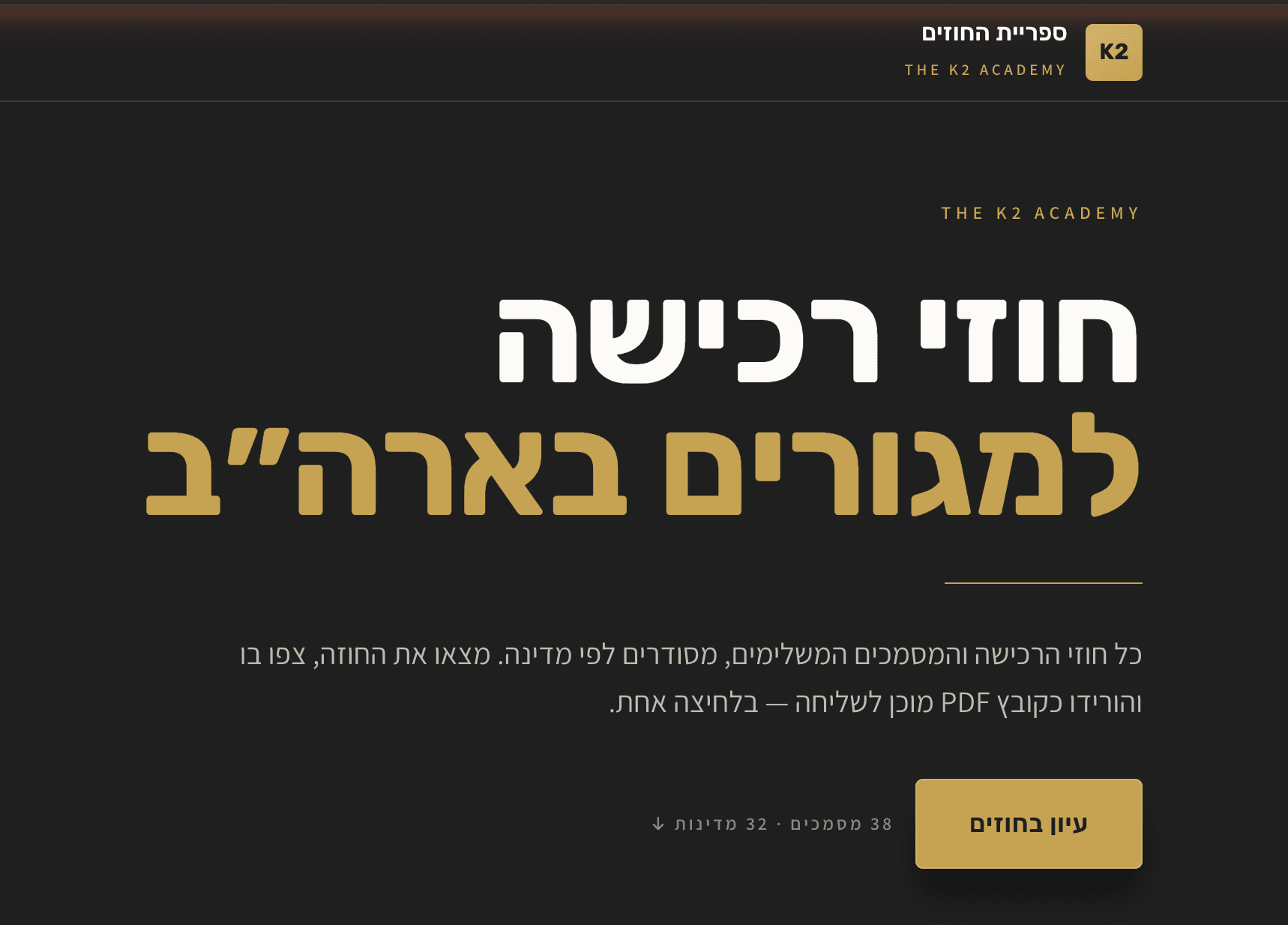 תצוגה מקדימה של ספריית החוזים